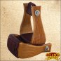 HILASON NEW 3 inch OAK WOOD BELL HORSE SADDLE STIRRUPS
