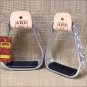 HILASON WESTERN TACK HORSE LIGHTWEIGHT ALUMINIUM STIRRUP W/ PAD ENGRAVED