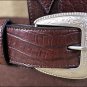 42 X 1 1/2" 3D DARK BROWN MEN'S WESTERN FASHION LEATHER BELT W/ STAR CONCHO