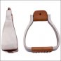 HILASON WESTERN PLAIN ALUMINUM OVERSIZED EXTRA WIDE HORSE SADDLE ROPER STIRRUPS
