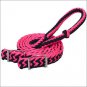 PINK WEAVER 8 FT BRAIDED NYLON BARREL HORSE TACK REINS CONWAY BUCKLE BIT ENDS