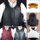 HILASON LEATHER BAREBACK PRO RODEO BULL RIDING PROTECTIVE VEST