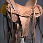 WD077-F HILASON BIG KING HIGH BACK WESTERN WADE RANCH ROPING COWBOY SADDLE 16"