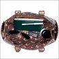 AMERICAN WEST LEATHER AMBER WAVES LADIES ZIP TOP SATCHEL SHOULDER HAND BAG PURSE