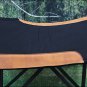 HILASON WESTERN WOOL FELT GEL SADDLE PAD W/ LEATHER BORDER - BLACK
