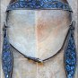 HILASON WESTERN LEATHER BRIDLE HEADSTALL BREAST COLLAR BLACK TURQUOISE INLAY