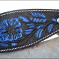 HILASON WESTERN LEATHER BRIDLE HEADSTALL BREAST COLLAR BLACK TURQUOISE INLAY