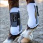 PROFESSIONAL CHOICE PRO MEMORY FOAM OPEN FRONT SHOW HORSE TENDON JUMP BOOT WHITE