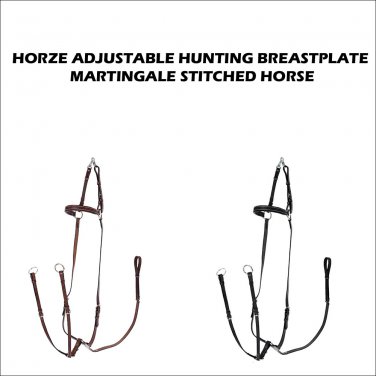 HORZE ADJUSTABLE HORSE HUNTING BREASTPLATE MARTINGALE