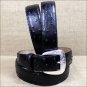 32 inch TONY LAMA MEN'S BLACK OSTRICH PRINT LEATHER DRESS BELT