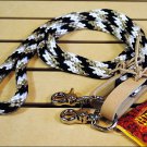 NEW WESTERN NYLON HORSE ROPING ROPER REINS TRAIL RIDING W/ LEATHER 7FT x 1/2"