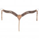TOUGH 1 PISTOL ANNIE SHOOTER GATOR PRINT BREASTCOLLAR W/ BROWN OVERLAY
