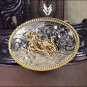 20 X 1 1/4" 3D DARK BROWN BOYS WESTERN FASHION LEATHER BELT W/ SILVER CONCHO