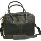 KD STEPHENS LEATHER OVERNIGHTER BRIEFCASE LAPTOP TRAVEL LUGGAGE BAG COFFEE BROWN