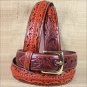 34 X1 1/2" 3D BROWN FLORAL MENS WESTERN FASHION LEATHER BELT REMOVABLE BUCKLE