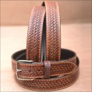 44" HILASON HAND MADE HEAVY DUTY BUFFALO HIDE LEATHER STICHED BELT