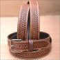 44" HILASON HAND MADE HEAVY DUTY BUFFALO HIDE LEATHER STICHED BELT