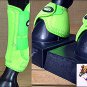 MEDIUM TOUGH1 FRONT LEG VENTED HORSE SPLINT SPORTS BELL BOOTS GREEN