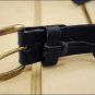 NEW BLACK MEN'S JUSTIN BASIC WORK WESTERN CASUAL 100% REAL RUGGED LEATHER BELT