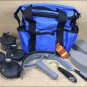 BLUE HILASON 10 PC PREMIUM HORSE GROOMING TOTE KIT  W/ PALM COMFORT TOOLS