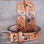 40" HILASON HAND MADE HEAVY DUTY BUFFALO HIDE LEATHER STICHED BELT