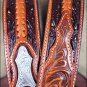 38x1 1/2" 3D NATURAL MENS WESTERN FASHION FLORAL LEATHER BELT REMOVABLE BUCKLE