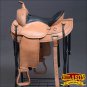 DF107-F HILASON WIDE GULLET DRAFT WESTERN TRAIL ENDURANCE HORSE SADDLE 16"