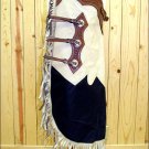 CH376-F HILASON BULL RIDING PRO RODEO WESTERN SMOOTH LEATHER CHINKS CHAPS