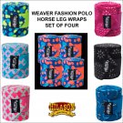 WEAVER FASHION POLO HORSE LEG WRAPS SET OF FOUR