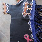 HILASON BULL RIDING SOFT LEATHER PRO RODEO WESTERN CHAPS W/ BREAST CANCER RIBBON