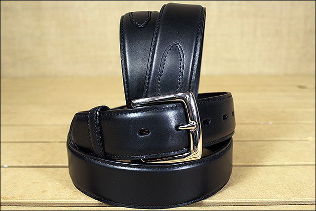 3D 42 x 1 1/2 INCH BLACK MEN'S WESTERN BASIC LEATHER BELT REMOVABLE BUCKLE