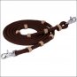 8ft WEAVER HORSE TACK BRAIDED NYLON ROPING REIN NICKLE PLATED SNAP