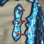 CH400-F HILASON BULL RIDING SOFT SMOOTH WHITE LEATHER RODEO WESTERN CHAPS