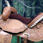 BH096-F HILASON WESTERN LEATHER BARREL RACING TRAIL PLEASURE RIDING SADDLE 15"