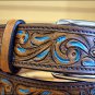 40" HILASON HAND MADE HEAVY DUTY BUFFALO HIDE LEATHER STICHED GUN HOLSTER BELT