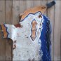CH830V1-F HILASON BULL RIDING LIGHT NATURAL HAIR ON LEATHER RODEO CHAPS