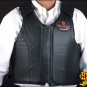 PV100-F HILASON LEATHER BAREBACK PRO RODEO BULL RIDING PROTECTIVE VEST - MEDIUM