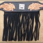 WESTERN LEATHER HORSE HEADSTALL BRIDLE BREAST COLLAR BLACK BROWN FRINGES
