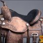 TO107DBRO-F HILASON TREELESS WESTERN LEATHER TRAIL PLEASURE RIDING SADDLE 16"