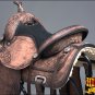 TO107DBRO-F HILASON TREELESS WESTERN LEATHER TRAIL PLEASURE RIDING SADDLE 16"