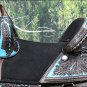 TW101DBTQ-F HILASON BROWN TREELESS WESTERN TRAIL BARREL RACING SADDLE 14"