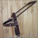 GH300 HILASON BROWN PADDED GENUINE LEATHER GUIDE DOG HARNESS W/ HANDLE ALL SIZES