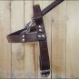 GH300 HILASON BROWN PADDED GENUINE LEATHER GUIDE DOG HARNESS W/ HANDLE ALL SIZES