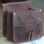 GLANOR BUFFALO LEATHER GUN SHELL CARTRIDGE CASE BAG CHESTNUT