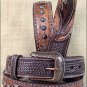 34 X 1 1/2" 3D CHOCOLATE BROWN MENS WESTERN FASHION CROSS CONCHO LEATHER BELT