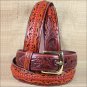 36 X1 1/2" 3D BROWN FLORAL MENS WESTERN FASHION LEATHER BELT REMOVABLE BUCKLE