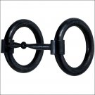 HILASON BLACK STEEL HEAVY DONUT RING SNAFFLE MOUTH HORSE BIT
