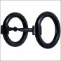 HILASON BLACK STEEL HEAVY DONUT RING SNAFFLE MOUTH HORSE BIT