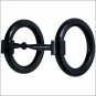 HILASON BLACK STEEL HEAVY DONUT RING SNAFFLE MOUTH HORSE BIT