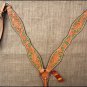 V1 HILASON WESTERN LEATHER HORSE HEADSTALL BREAST COLLAR LIGHT OIL GREEN